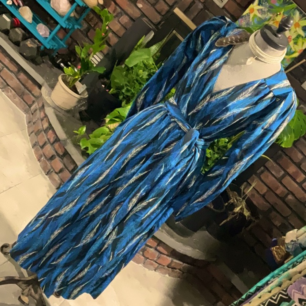 HappyXnature maxi dress feathers